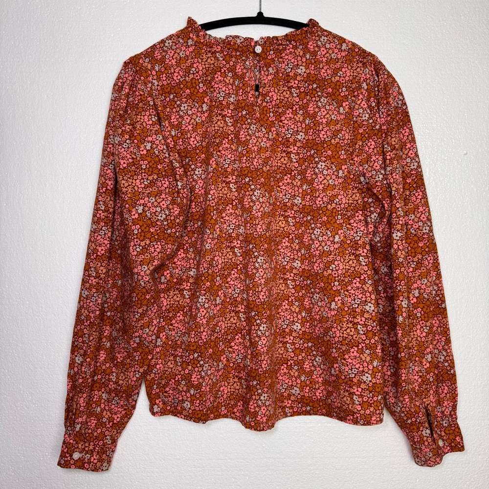 Universal Thread Micro Floral Peasant Blouse Long… - image 6